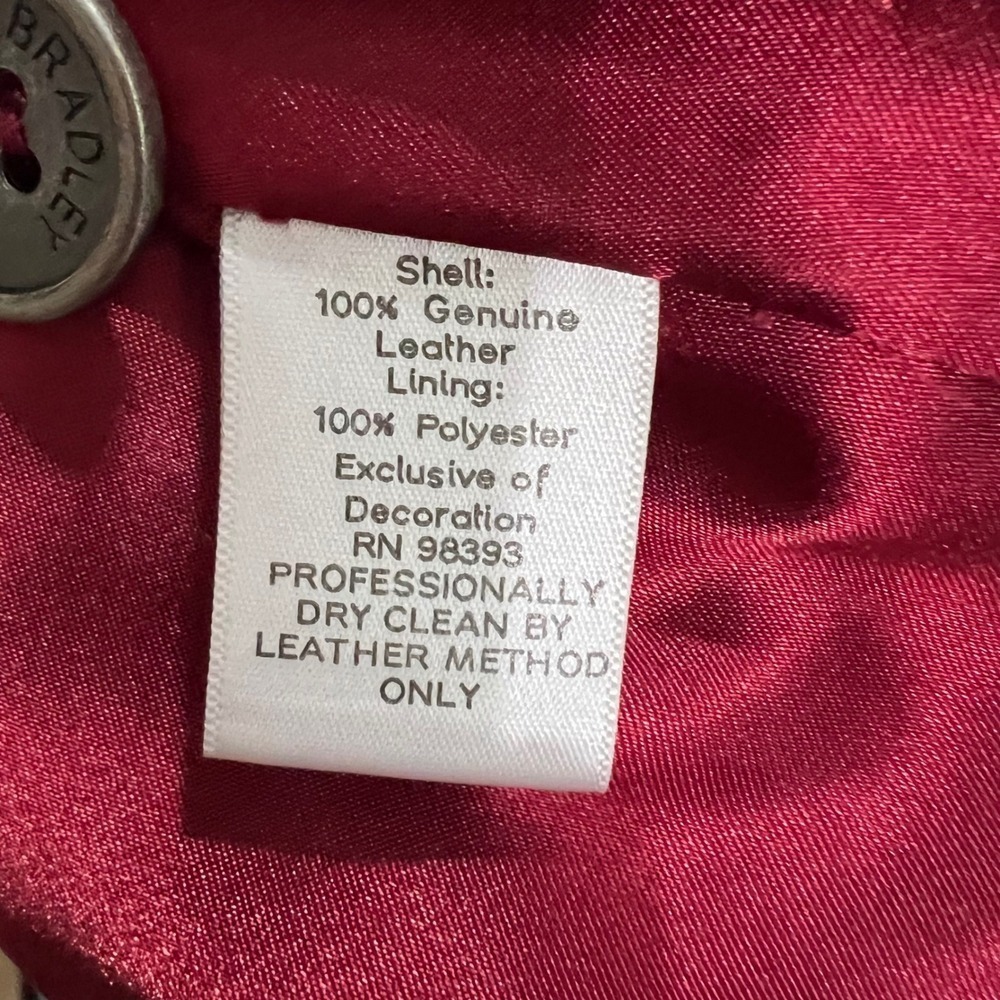 Bradley Bayou Red Suede Grommet Trimmed Long Sleeve Jacket Coat Women's Medium - Picture 10 of 12
